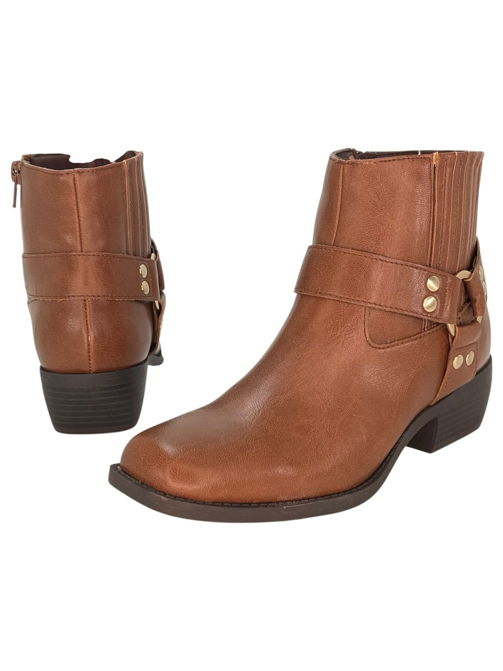 Sun + Stone Westinn Brown faux Leather Womens Ankle Boots Size 6M - Picture 8 of 11